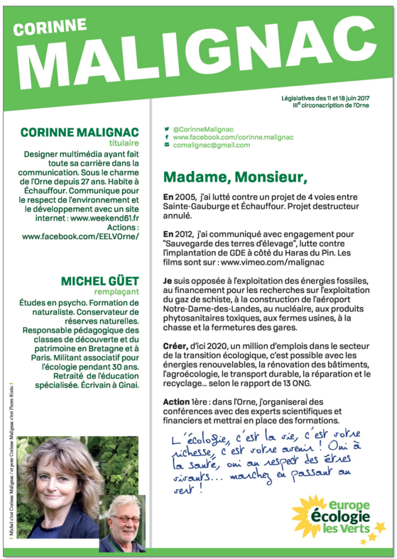 Corinne Malignac législatives 2017